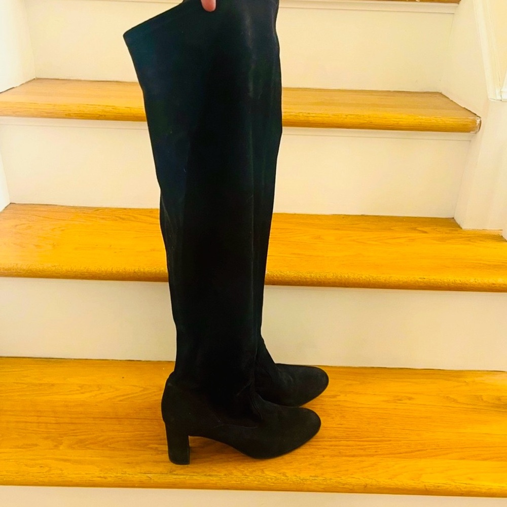 Valentino Garavani over-the-knee black suede boots. Euro 37.5. Gorgeous on!